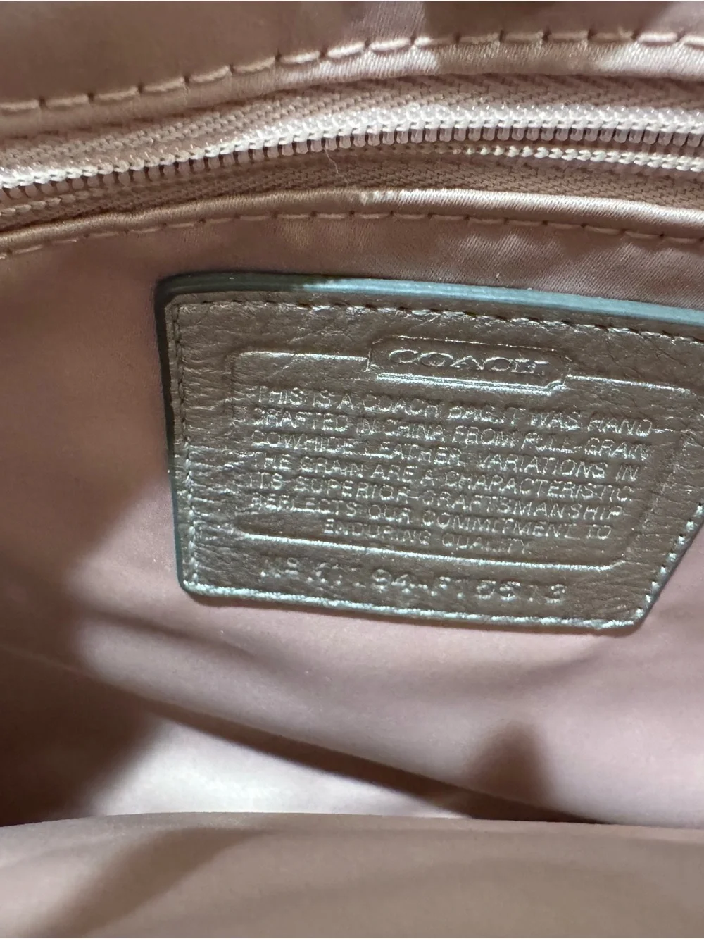 Coach Ashley Leather Shoulder Tote with Silver Trim
